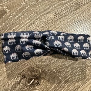 LOFT Navy Elephant Pattern Headband